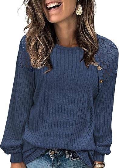 European And American Lace Patchwork Raglan Sleeves