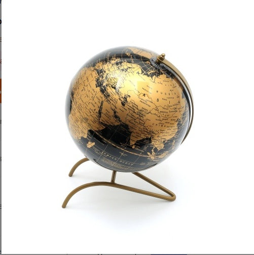 Tabletop Decorative Globe On Metal V Stand-12