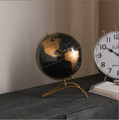 Tabletop Decorative Globe On Metal V Stand-12