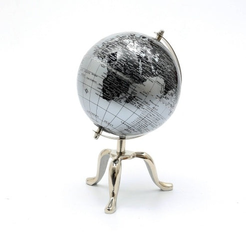 Tabletop Decorative Globe On Metal V Stand-12