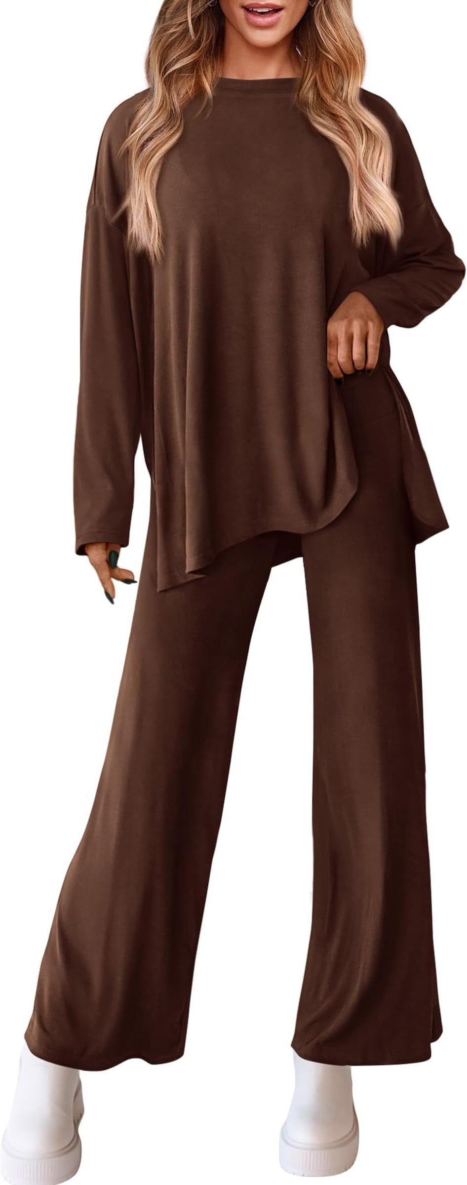 Women's Knitted Fashion Casual Solid Color Suit