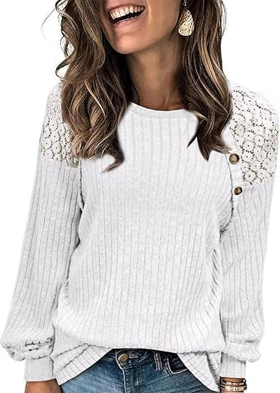 European And American Lace Patchwork Raglan Sleeves