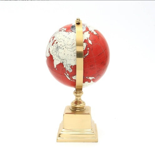 Tabletop Decorative Globe On Metal V Stand-12