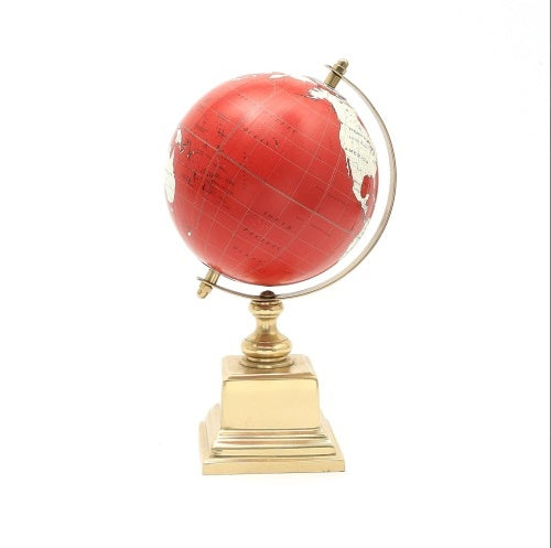 Tabletop Decorative Globe On Metal V Stand-12