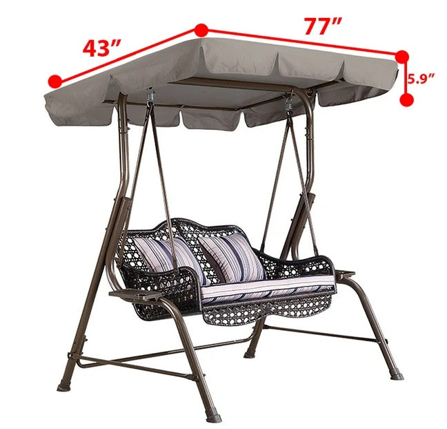 Patio Outdoor Garden Swing 300D Canopy Replacement Porch Top Cover Seat