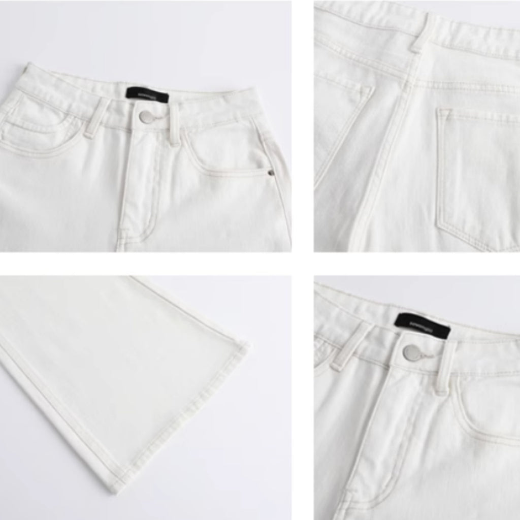 High Waisted Slim Pants With Straight Leg And Wide Leg Pants For Floor Dragging