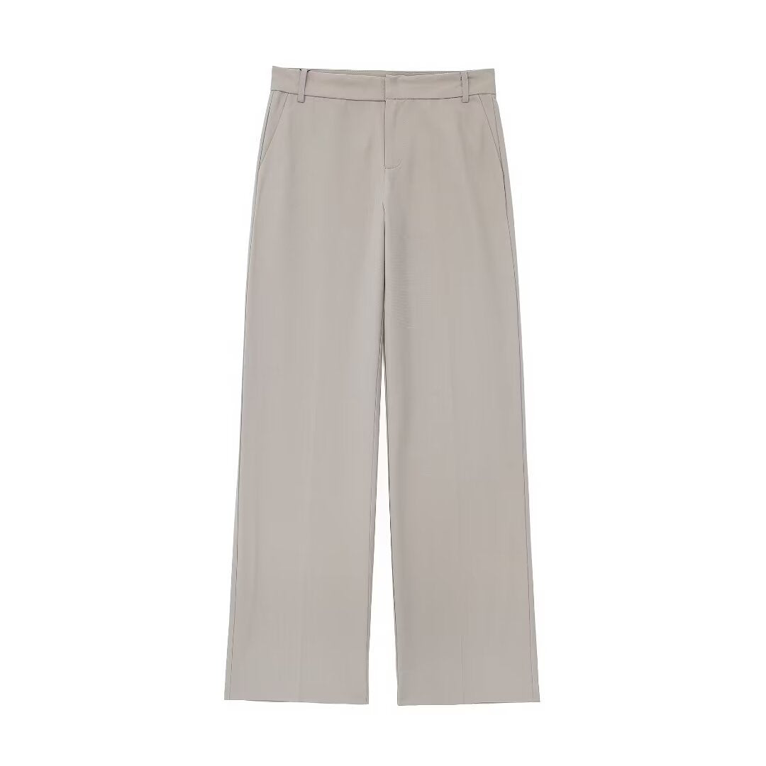 Women's Solid Color Slim-fit Short Vest Unisex Style Trousers