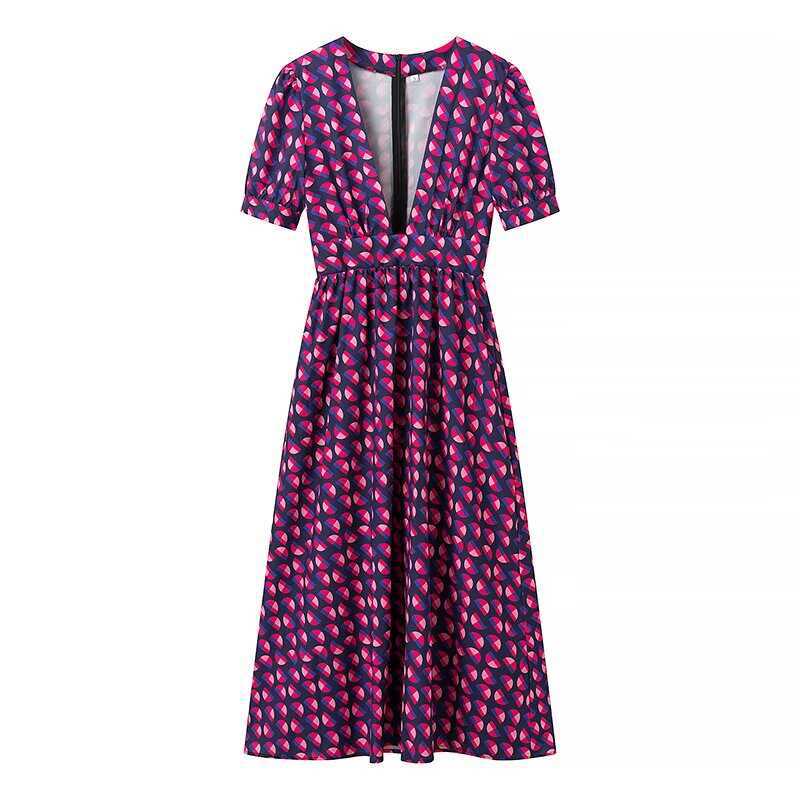 Women's V-neck Split Elegant Lady Dress