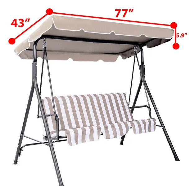 Patio Outdoor Garden Swing 300D Canopy Replacement Porch Top Cover Seat