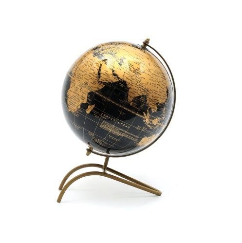 Tabletop Decorative Globe On Metal V Stand-12